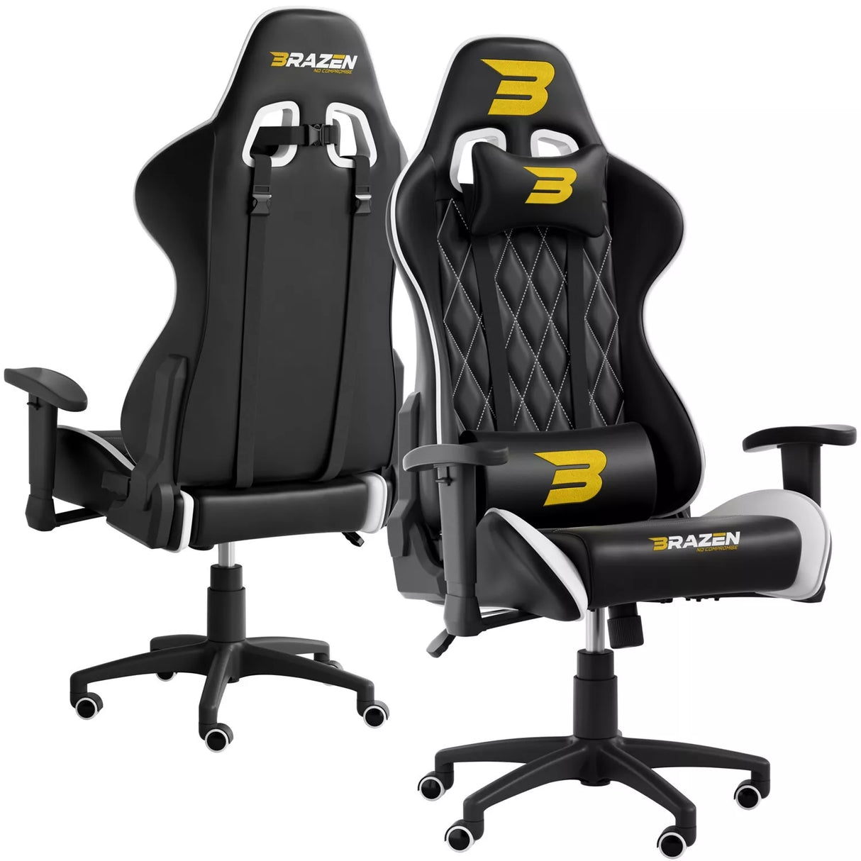 BRAZEN PHANTOM ELITE GC B/W  Gaming Chair