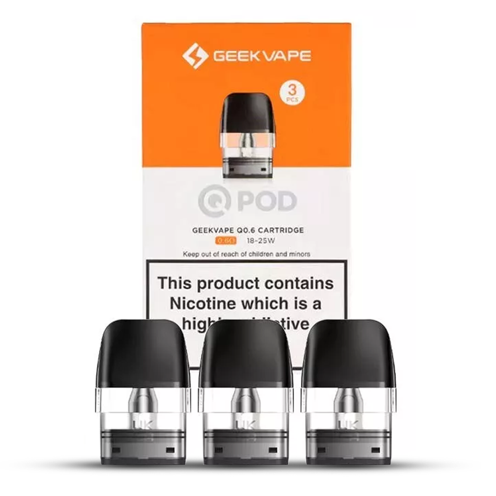 Q Replacement Pod Cartridges Top Fill 2ml (3Pcs)