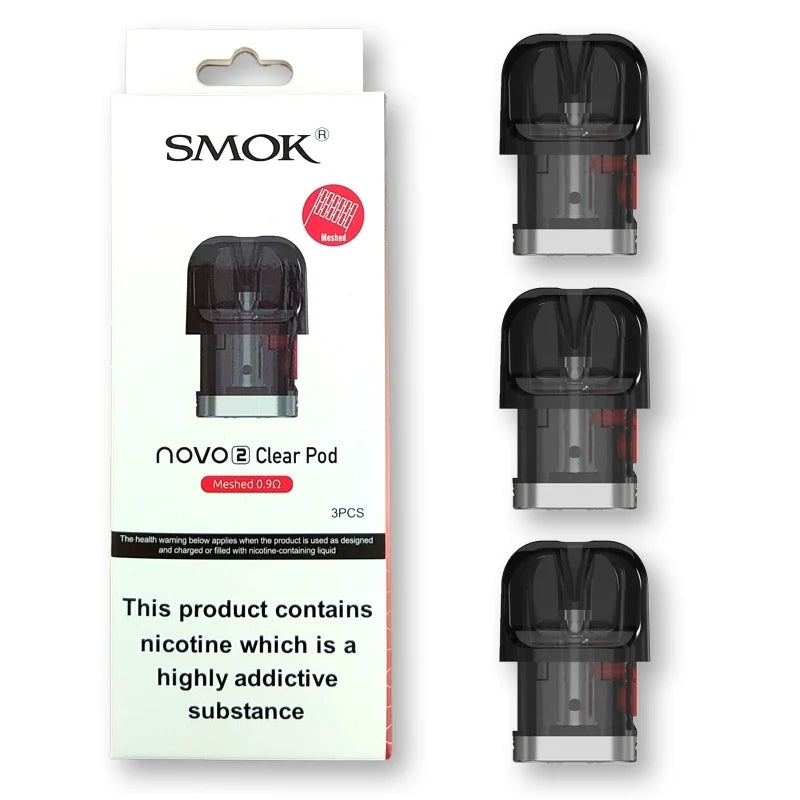 Novo 2 Clear Meshed Replacement Pod Cartridges 0.8 Ohms (3Pcs)