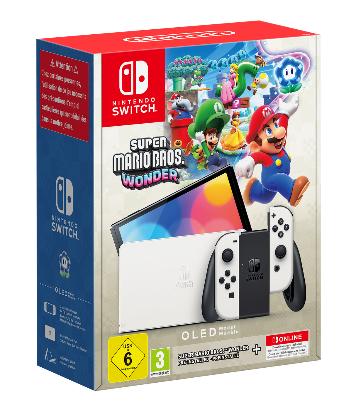 SWITCH HW OLED MARIO WOND 12M  Nintendo Switch Handled Console