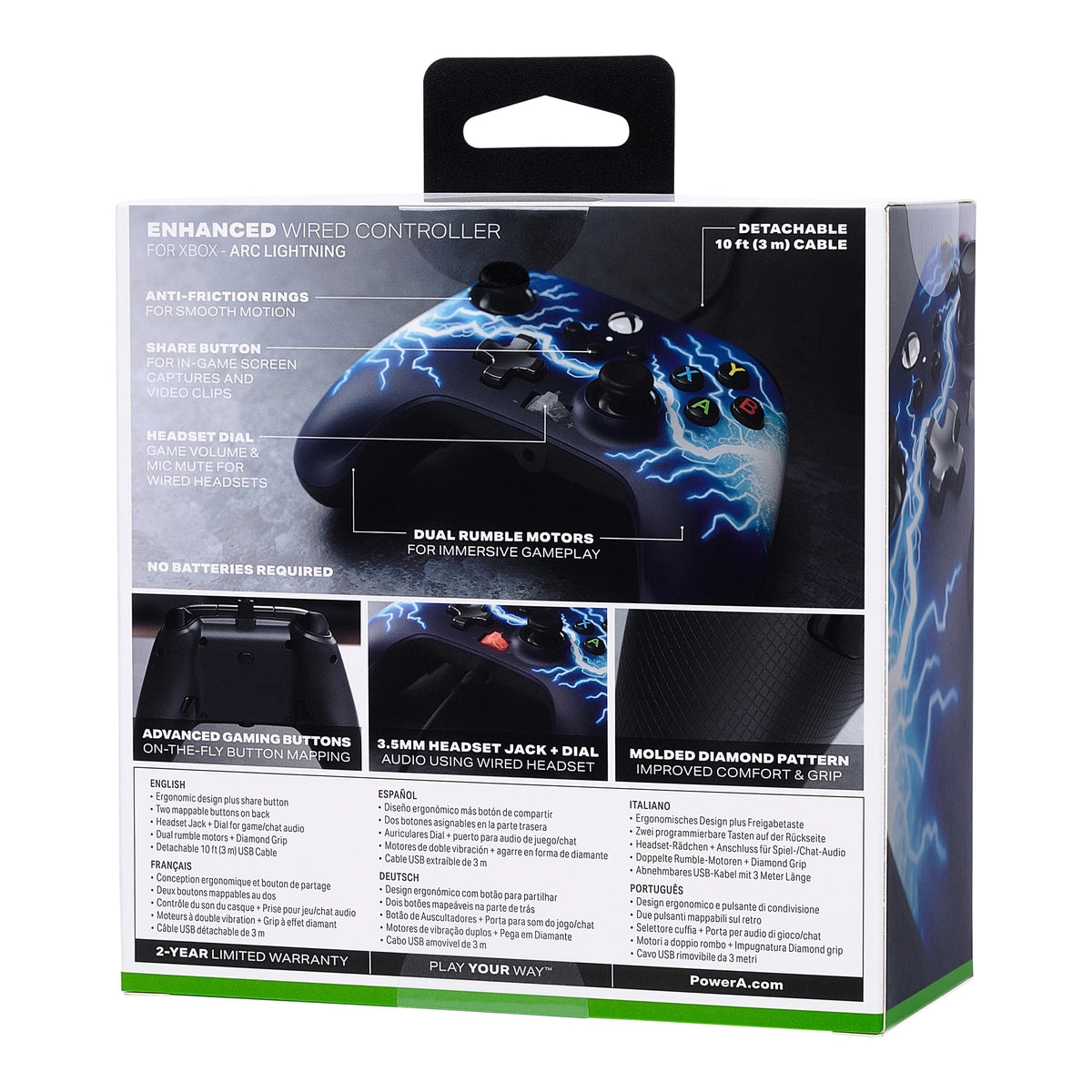 PowerA 1521745-02, Gamepad, Xbox One, Xbox Series S, Xbox Series X, Menu button, Share button, Analogue / Digital, Wired, USB