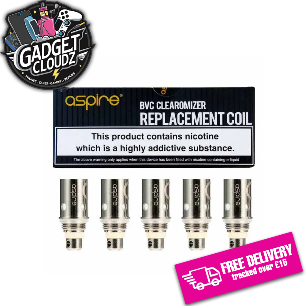Aspire BVC Clearomizer Replacement Coils 1.6/1.8Ohms (5 Pcs)