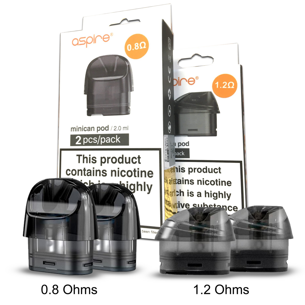 Minican Replacement Pod Cartridges Pack of 2