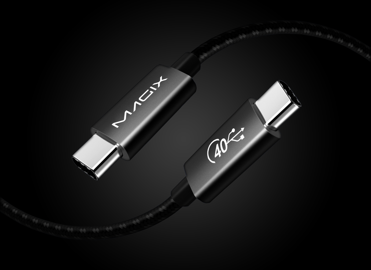 100W Thunderbolt 4/USB4 Cable 40Gbps 1Mt