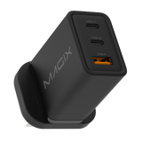65W 3-Port Plug GaN Charger PD Power Delivery - UK Plug
