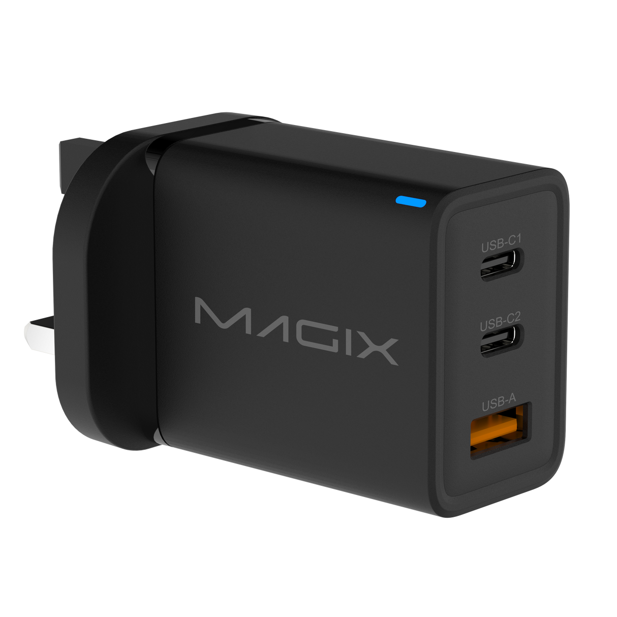 65W 3-Port Plug GaN Charger PD Power Delivery - UK Plug