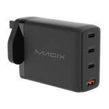 120W 4-Port Plug, GaN Charger PD Power Delivery - UK Plug