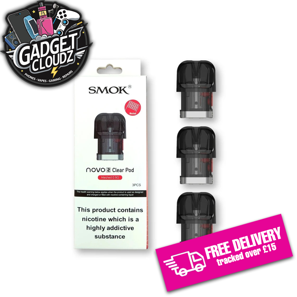 Smok Novo 2 Clear Meshed Replacement Pod Cartridges 0.8 Ohms (3Pcs)