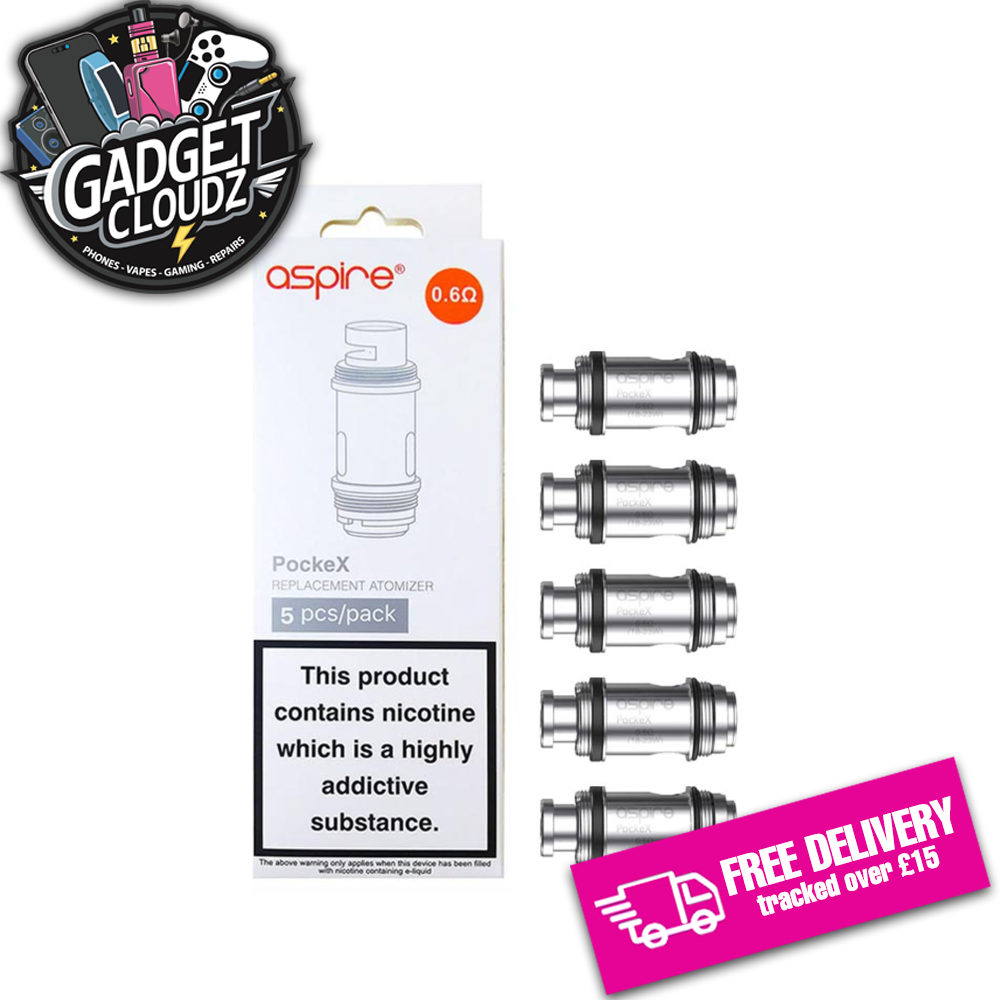 Aspire POCKEX Replacement Coils 0.6/1.2 Ohms (5pcs)