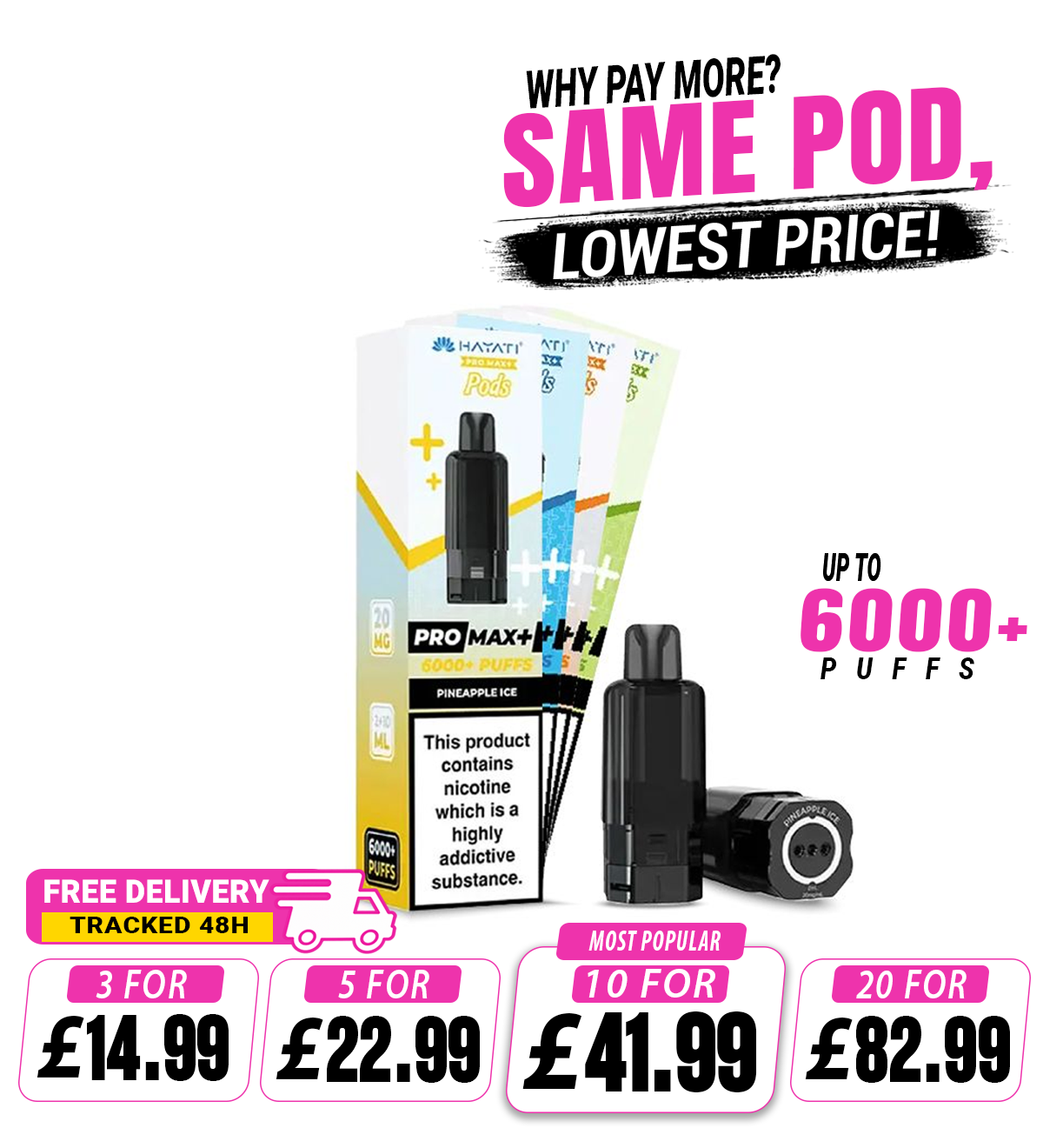 Hayati Pro Max Plus 6000 Pre-Filled Pods