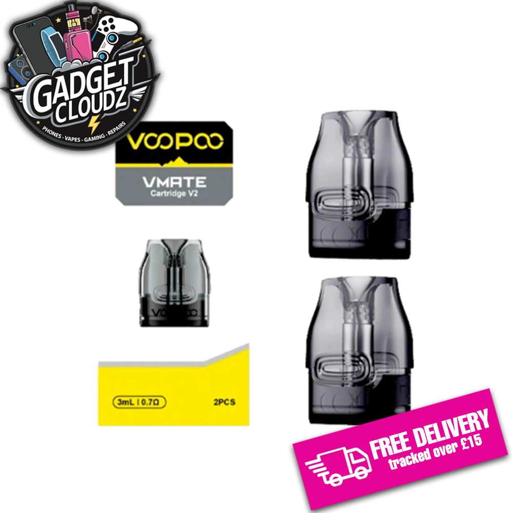 Voopoo VMATE Replacement Pod Cartridges 2ml/3ml XL Pack of 2 Gadget Cloudz Voopoo VMATE Replacement Pod Cartridges 2ml/3ml XL Pack of 2 Gadget Cloudz