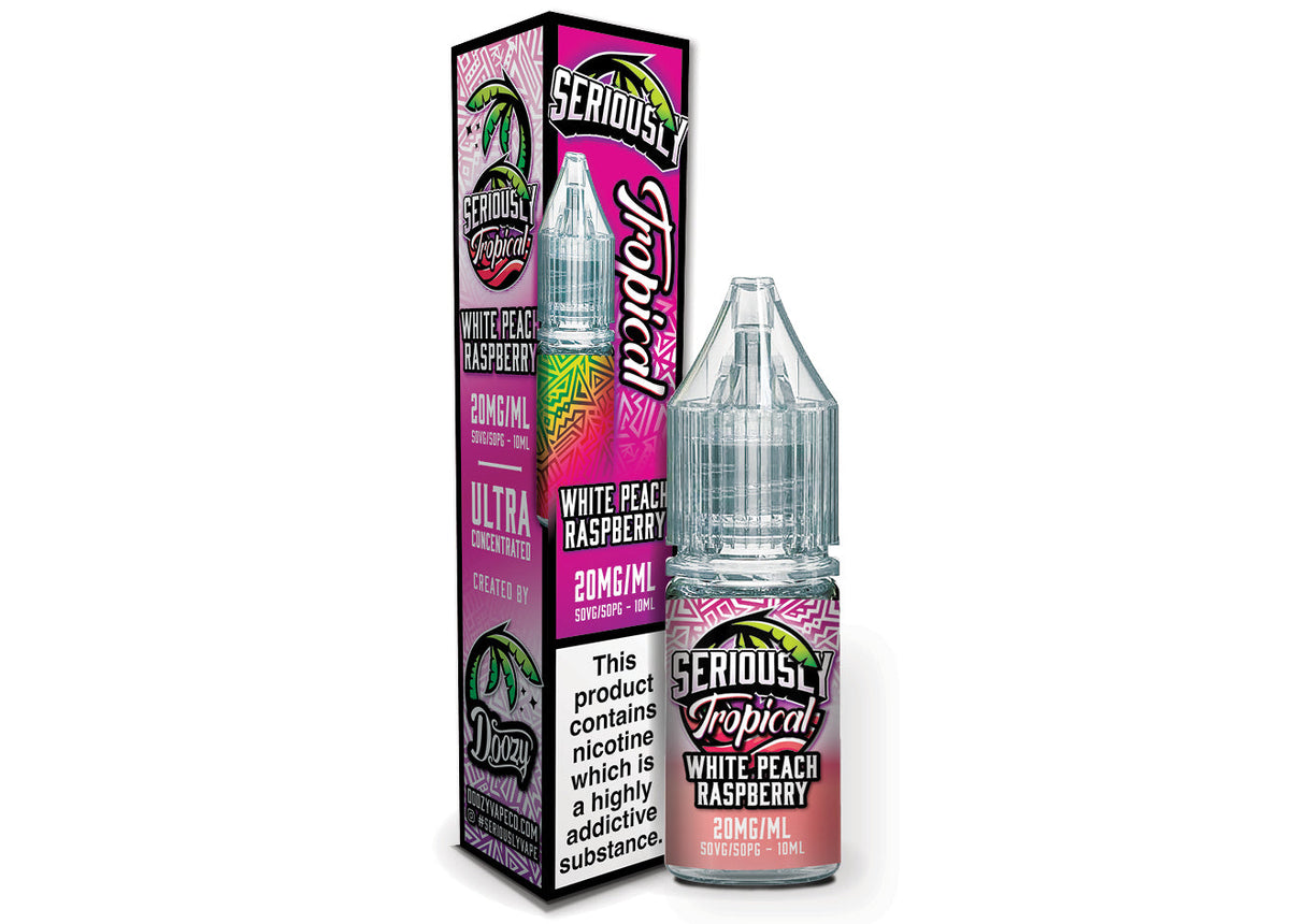White Peach Raspberry By Seriously Tropical 10ml Nic Salt