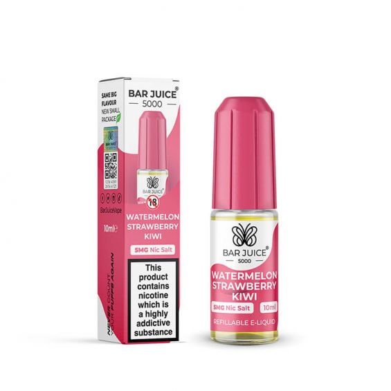 Watermelon Strawberry Kiwi 10ml Nic Salt By Bar Juice 5000