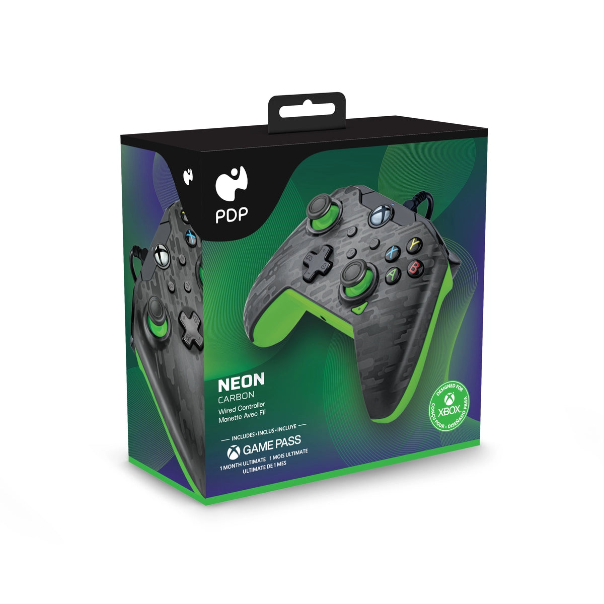 PDP Wired Controller: Neon Carbon, For Xbox & Windows 10/11