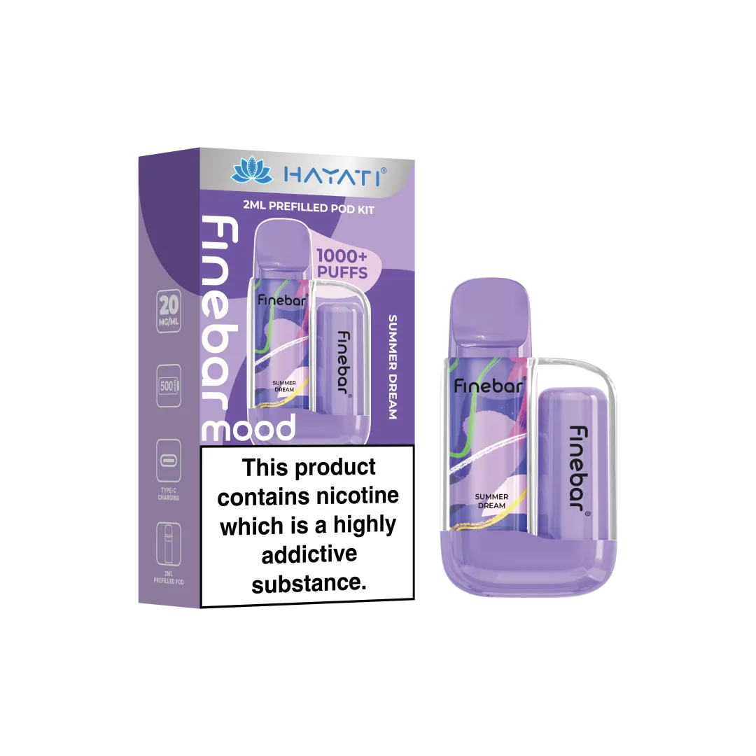Hayati Finebar Mood 1000 Puffs Pod Vape Kit