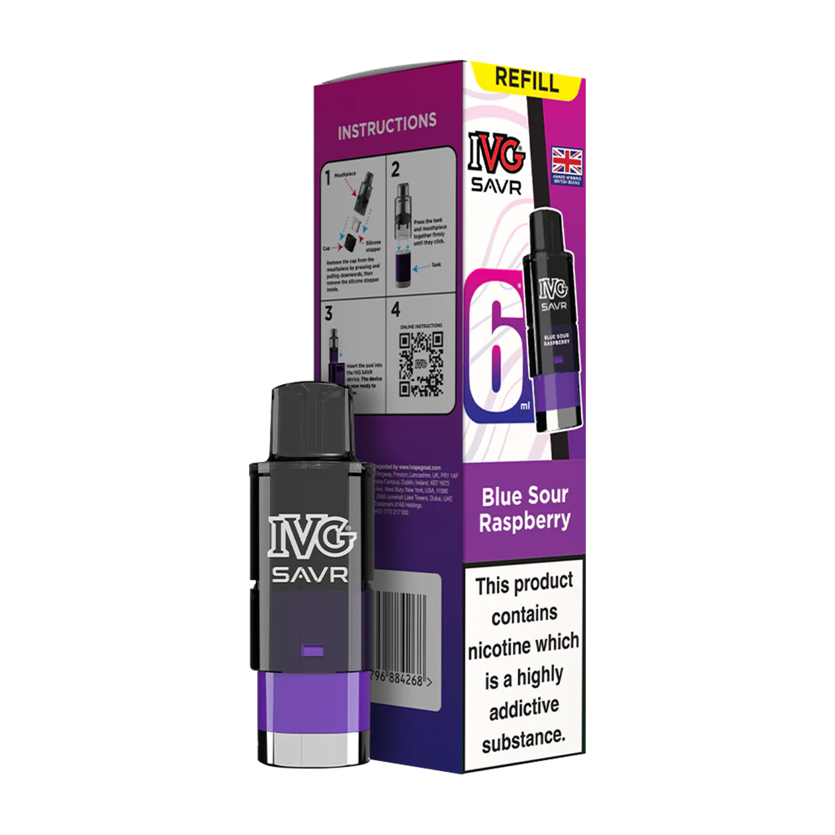 IVG SAVR Prefilled Pod + Refill Container