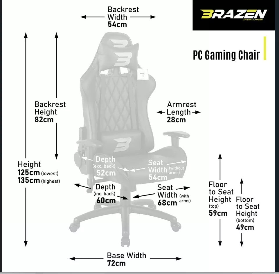 BRAZEN VENOM ESPORTS GC YELL   Gaming Chair