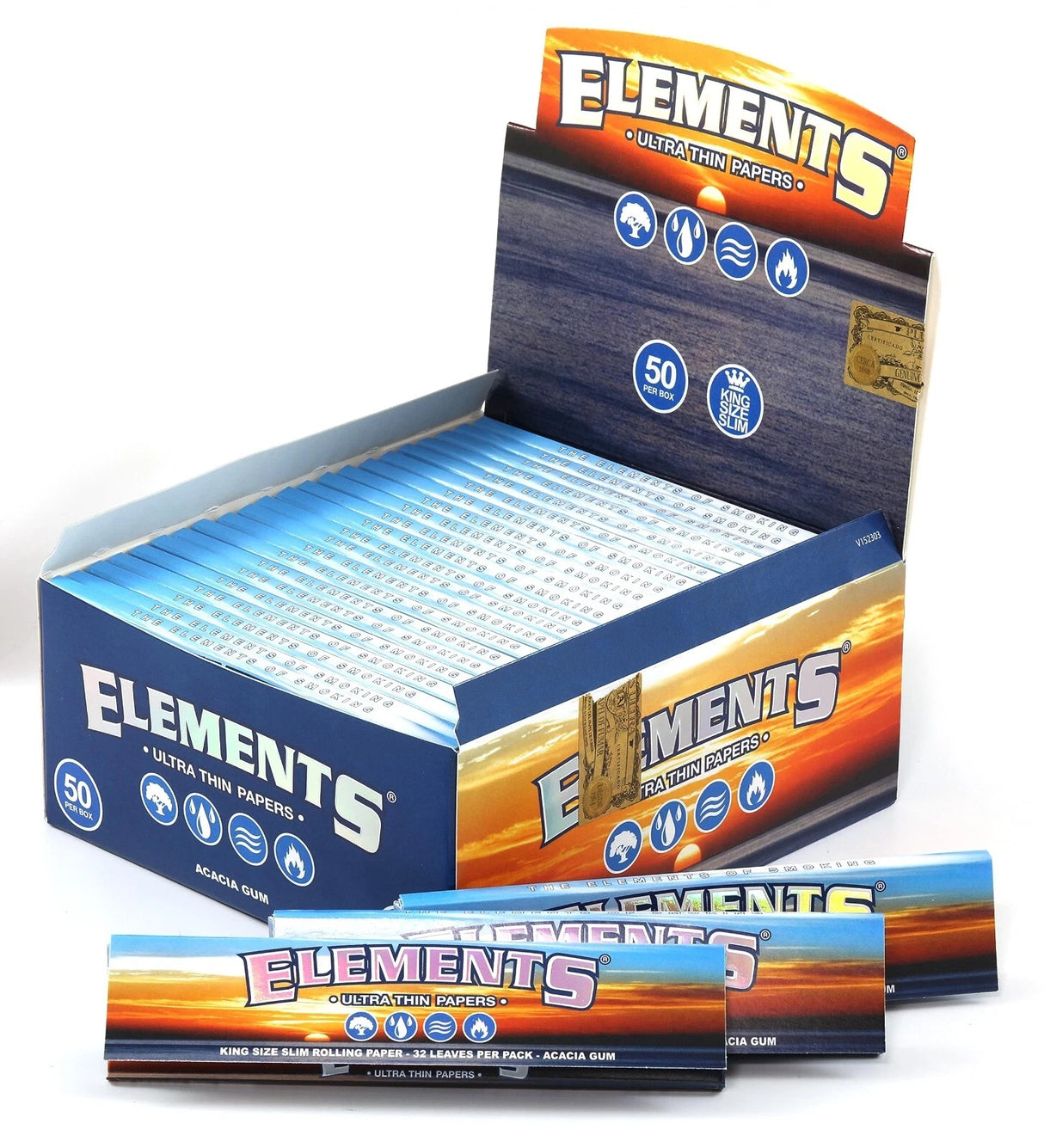 Elements King Size Slim Ultra Thin Rice Rolling Papers
