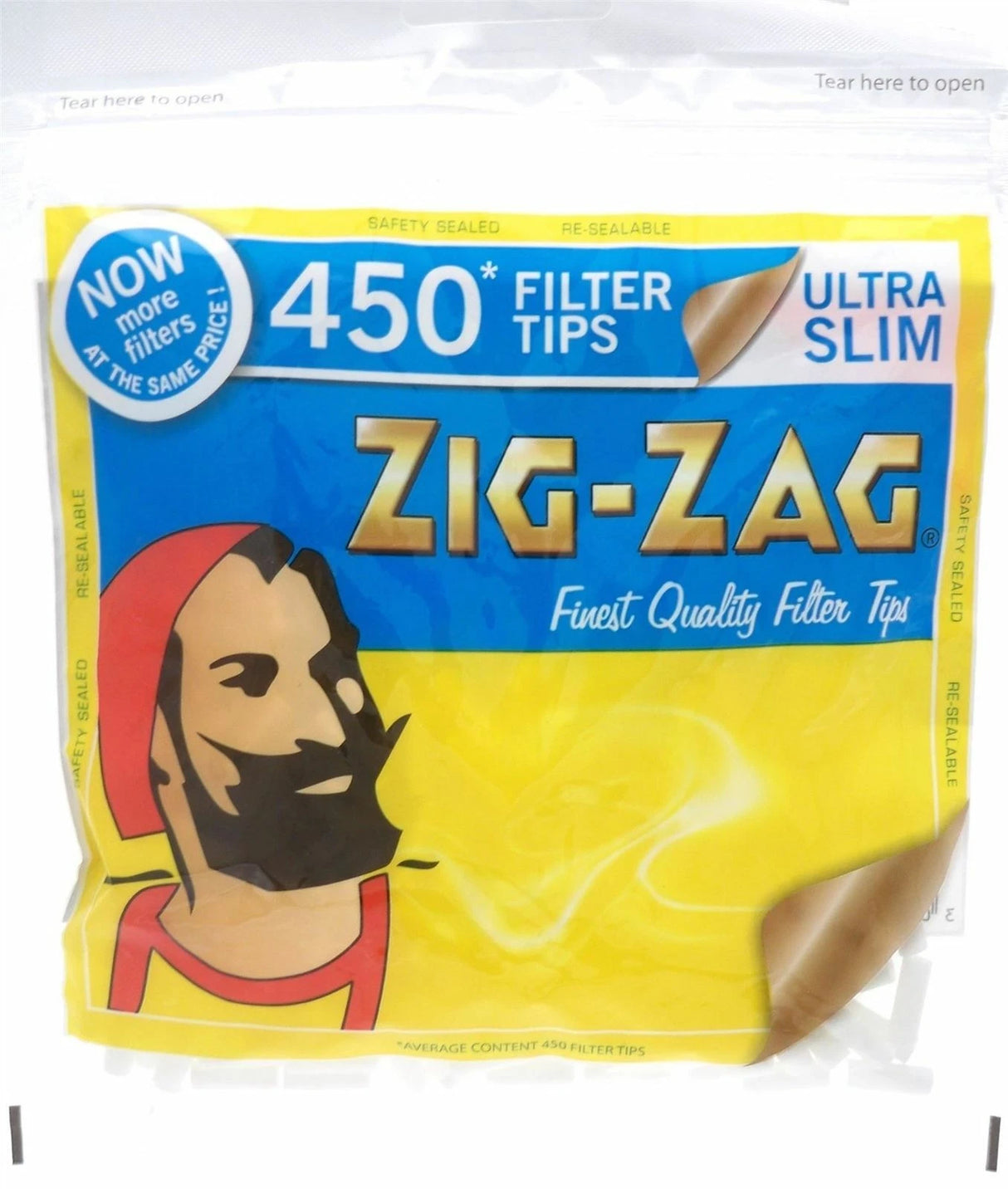 ZIG ZAG ULTRA SLIM FILTERS 450 Resealable Bag of Rolling Filter